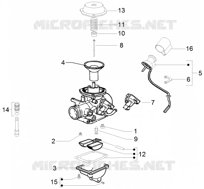 Composants de carburateur PIAGGIO PIAGGIO-SCOOTER 125 LIBERTY 2006  Liberty 4T