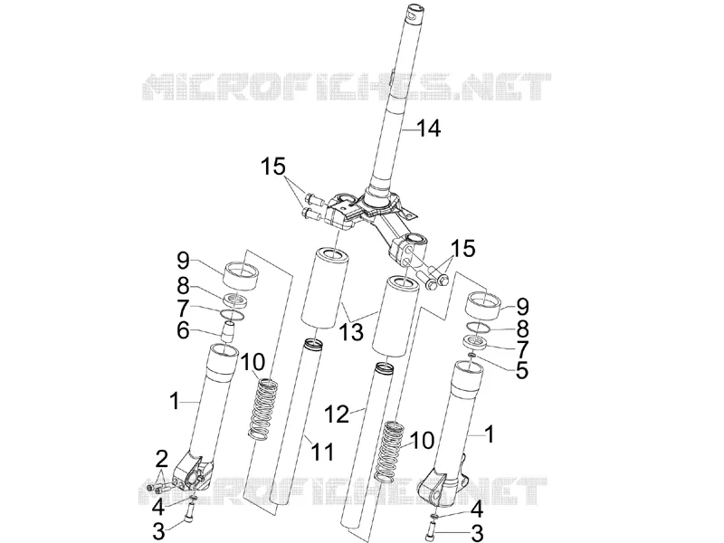 Composants de la fourche (MVP) PIAGGIO PIAGGIO-SCOOTER 125 LIBERTY 2007  Liberty 4T