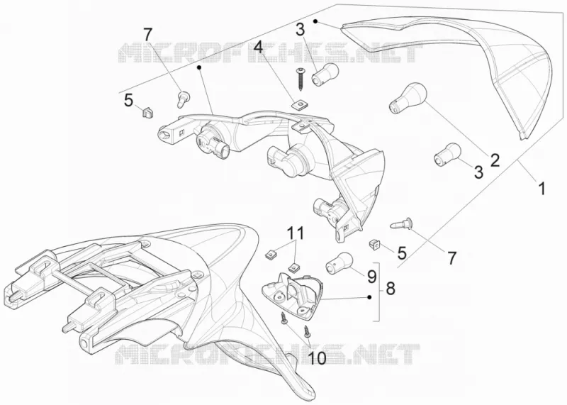 Eclairages arrière - Clignotants PIAGGIO PIAGGIO-SCOOTER 125 LIBERTY 2010  Liberty 4T 2V E3