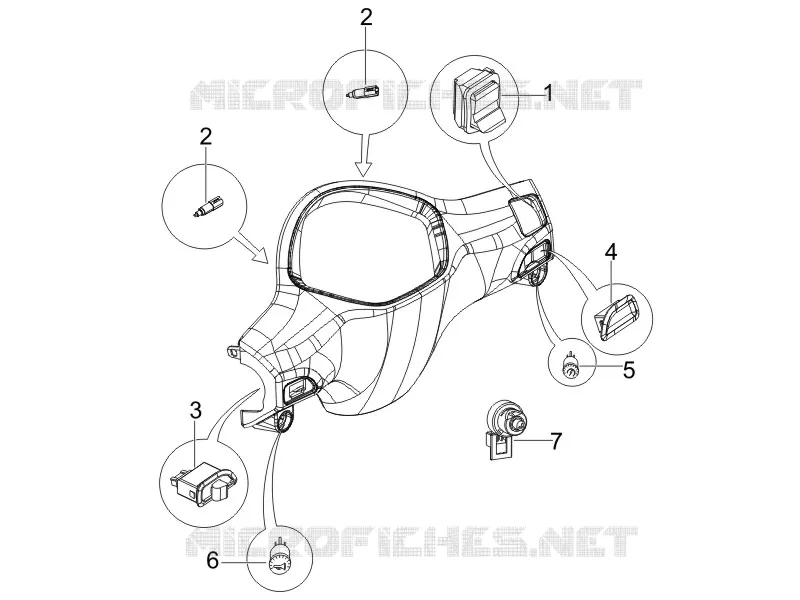 Inverseurs - Commutateurs - Boutons - Interrupteurs PIAGGIO PIAGGIO-SCOOTER 125 LIBERTY 2011  Liberty 4T 2V E3