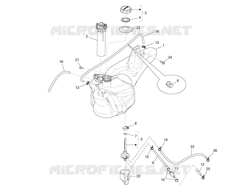 Réservoir carburant PIAGGIO PIAGGIO-SCOOTER 125 LIBERTY 2011  Liberty 4T 2V E3