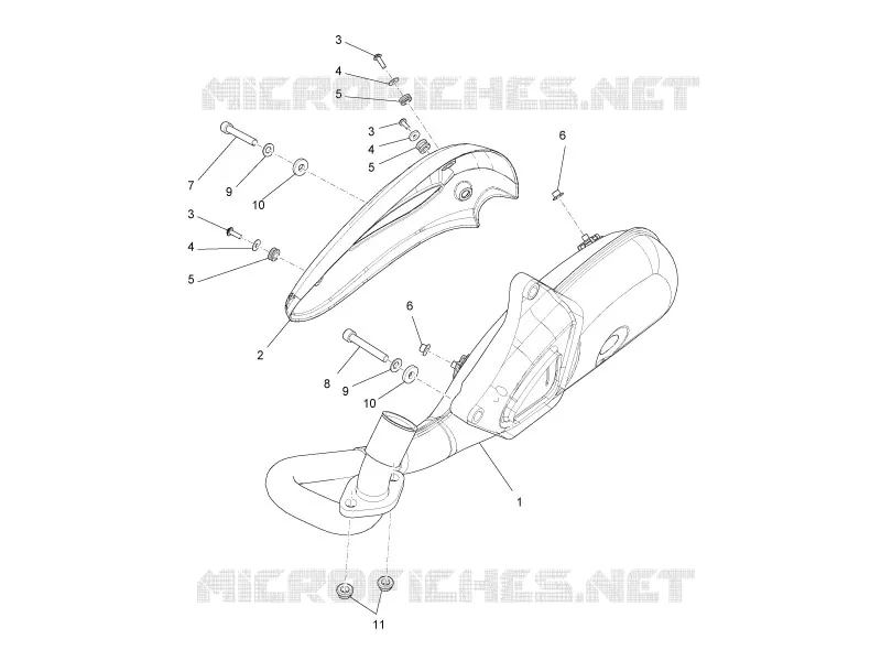 Silencieux PIAGGIO PIAGGIO-SCOOTER 125 LIBERTY 2009  Liberty 4T 2V E3