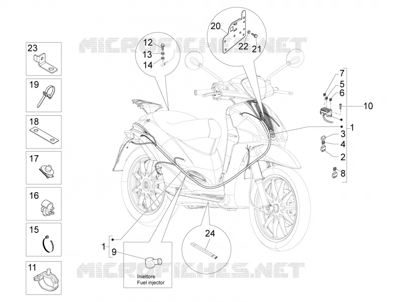 Faisceau de câbles principal PIAGGIO PIAGGIO-SCOOTER 125 LIBERTY 2012  Liberty 4T 2V ie E3
