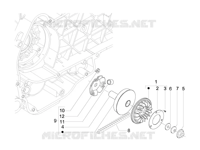 Poulie motrice PIAGGIO PIAGGIO-SCOOTER 125 LIBERTY 2011  Liberty 4T 2V ie E3