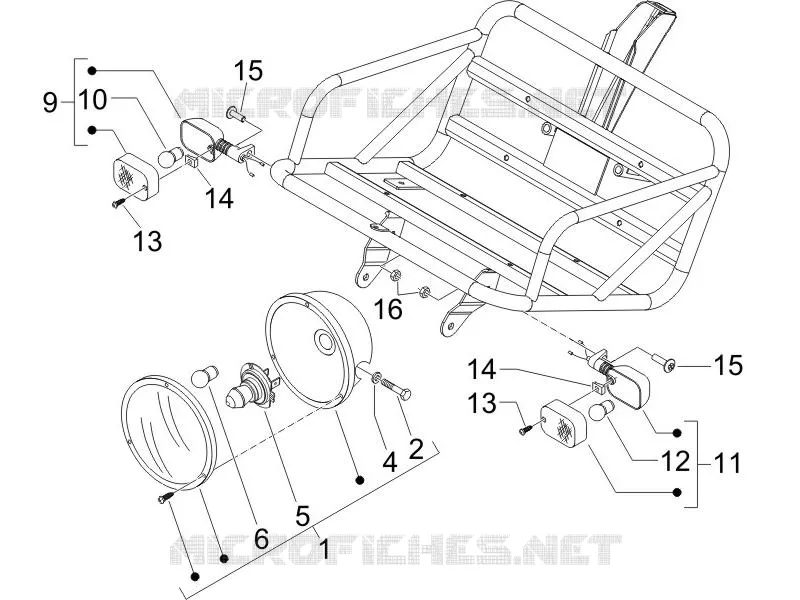 Eclairages avant - Clignotants PIAGGIO PIAGGIO-SCOOTER 125 LIBERTY 2012  Liberty 4T 2V ie PTT
