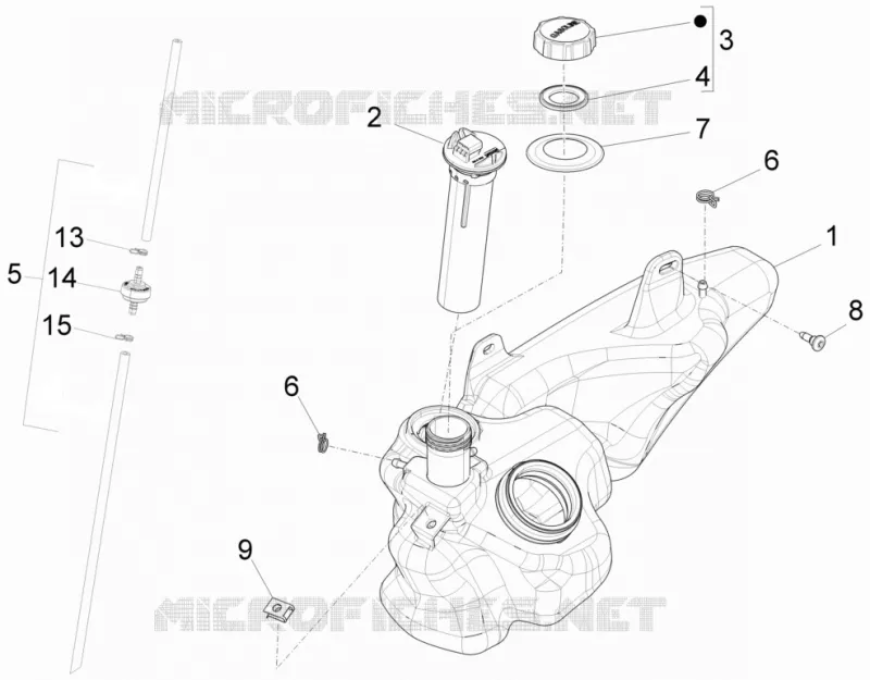 Réservoir carburant PIAGGIO PIAGGIO-SCOOTER 125 LIBERTY 2013  Liberty 4T 2V ie PTT