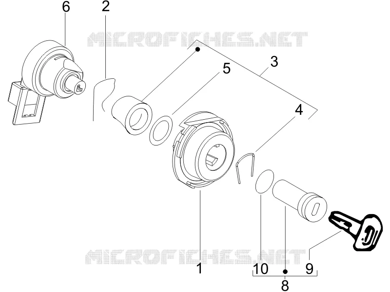 Serrures PIAGGIO PIAGGIO-SCOOTER 125 LIBERTY 2013  Liberty 4T 2V ie PTT