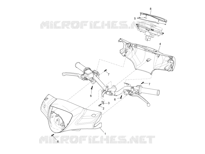 Couvertures guidon PIAGGIO PIAGGIO-SCOOTER 125 LIBERTY 2014  Liberty 4T 3V ie E3