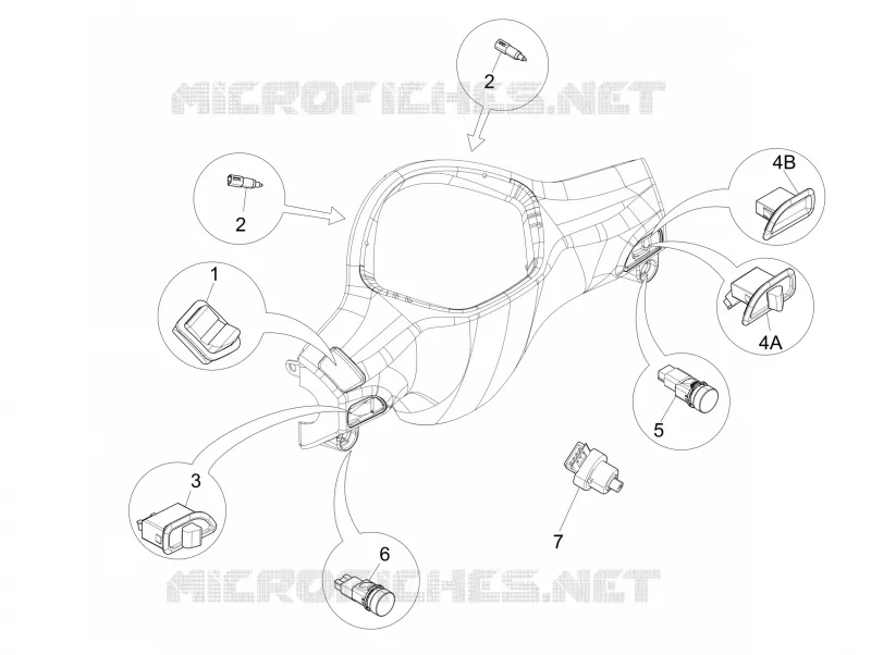 Inverseurs - Commutateurs - Boutons - Interrupteurs PIAGGIO PIAGGIO-SCOOTER 125 LIBERTY 2013  Liberty 4T 3V ie E3