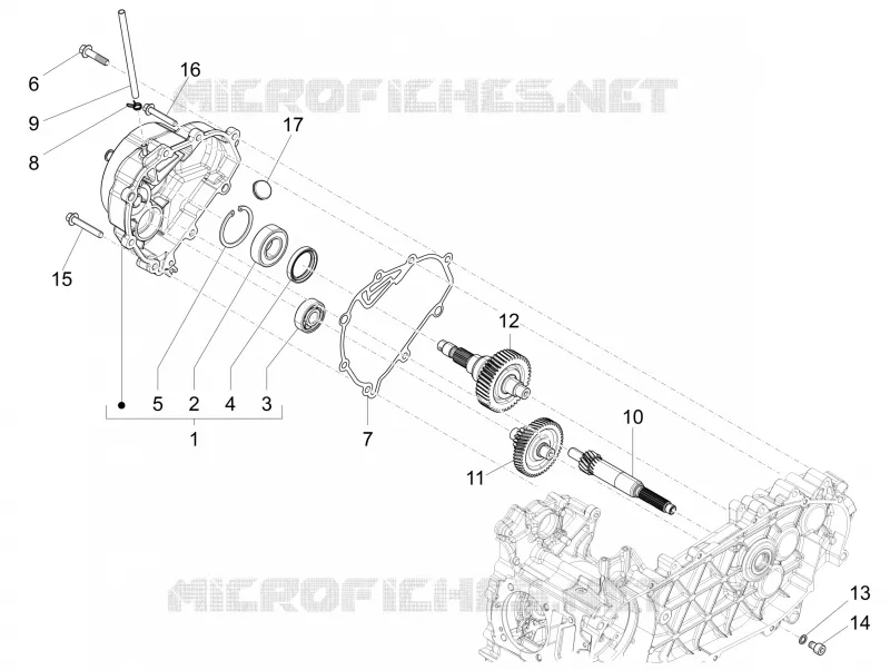 Ensemble réducteur PIAGGIO PIAGGIO-SCOOTER 125 LIBERTY 2013  Liberty 4T 3V ie E3