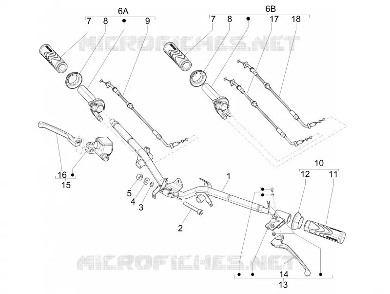 Guidon - Maître cylindre PIAGGIO PIAGGIO-SCOOTER 125 LIBERTY 2013  Liberty 4T 3V ie E3