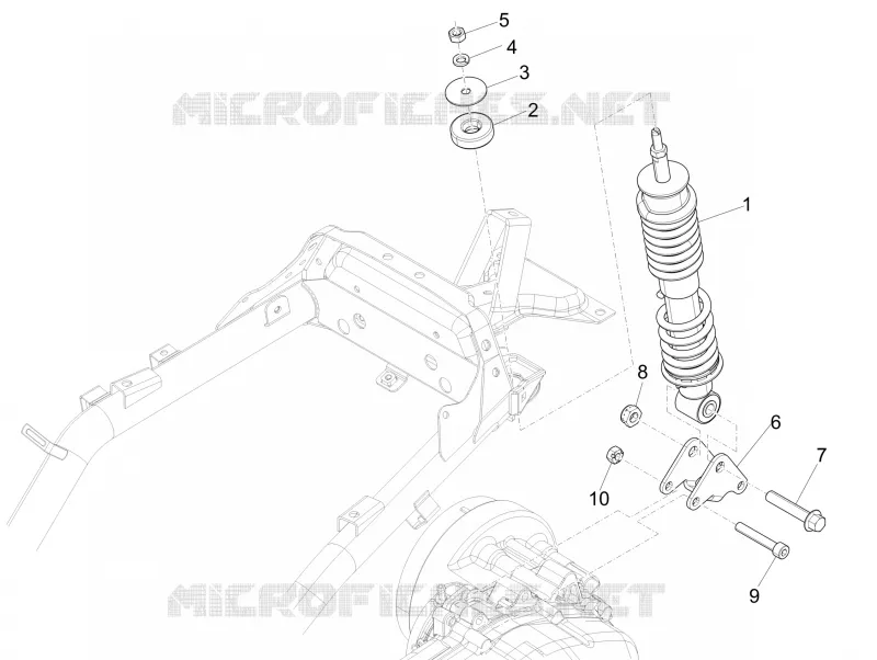 Suspension arrière - Amortisseur/s PIAGGIO PIAGGIO-SCOOTER 125 LIBERTY 2014  Liberty 4T 3V ie E3