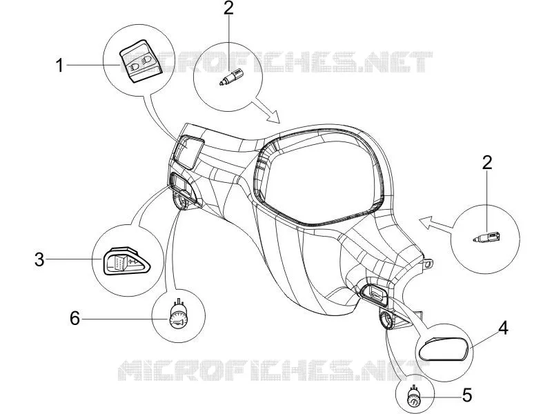 Inverseurs - Commutateurs - Boutons - Interrupteurs PIAGGIO PIAGGIO-SCOOTER 125 LIBERTY 2014  Liberty 4T 