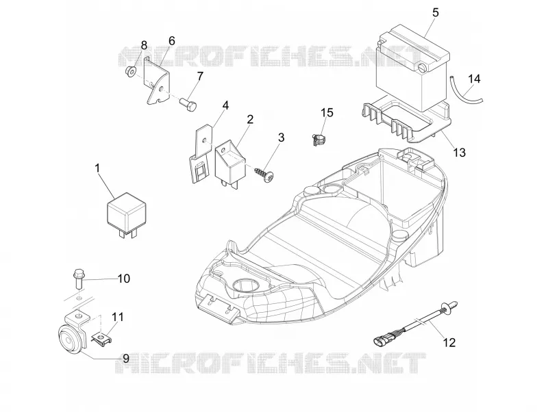 Relais - Batterie - Avertisseur sonore PIAGGIO PIAGGIO-SCOOTER 125 LIBERTY 2014  Liberty 4T 