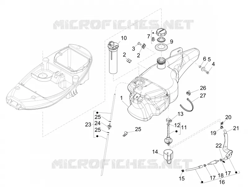 Réservoir carburant PIAGGIO PIAGGIO-SCOOTER 125 LIBERTY 2014  Liberty 4T 