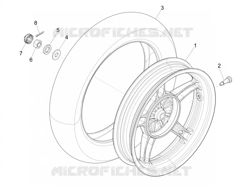 Roue arrière PIAGGIO PIAGGIO-SCOOTER 125 LIBERTY 2014  Liberty 4T 