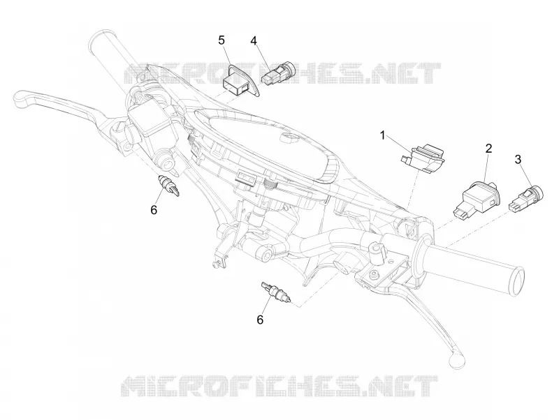 Inverseurs - Commutateurs - Boutons - Interrupteurs PIAGGIO PIAGGIO-SCOOTER 125 LIBERTY 2008  Liberty 4T Delivery E3