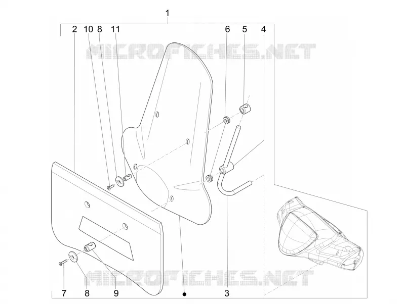 Pare-brise - Glaces PIAGGIO PIAGGIO-SCOOTER 125 LIBERTY 2015  Liberty 4T - NEXIVE 2015