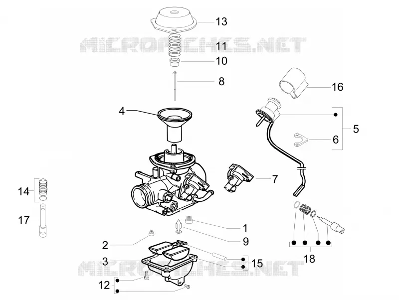 Composants de carburateur PIAGGIO PIAGGIO-SCOOTER 125 LIBERTY 2006  Liberty 4T E3