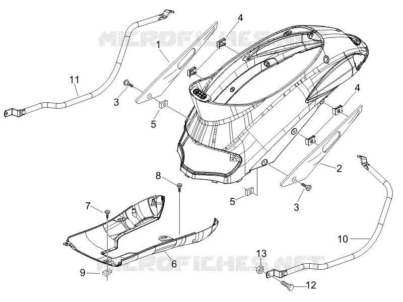 Couvertures laterales - Spoiler PIAGGIO PIAGGIO-SCOOTER 125 LIBERTY 2006  Liberty 4T E3