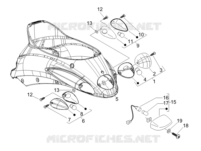 Eclairages arrière - Clignotants PIAGGIO PIAGGIO-SCOOTER 125 LIBERTY 2007  Liberty 4T E3