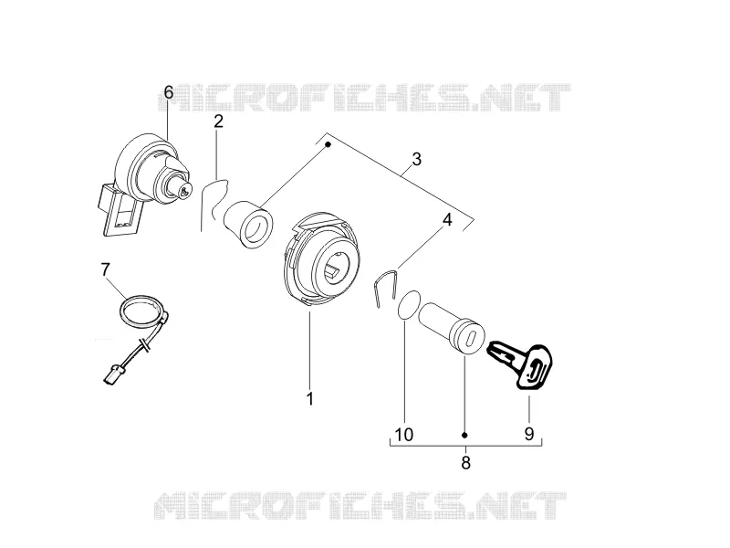 Serrures PIAGGIO PIAGGIO-SCOOTER 125 LIBERTY 2008  Liberty 4T E3