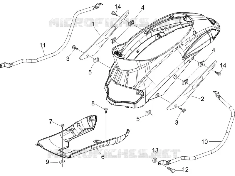 Couvertures laterales - Spoiler PIAGGIO PIAGGIO-SCOOTER 125 LIBERTY 2006  Liberty 4T E3
