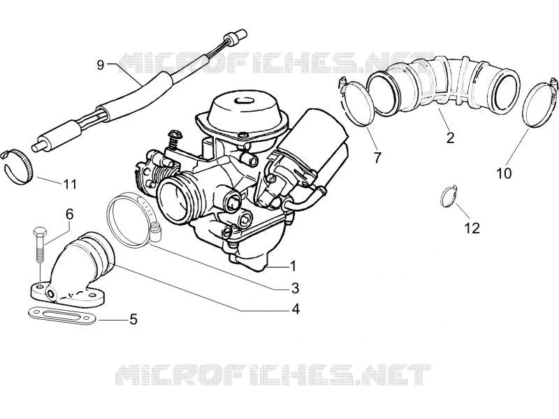 Carburateur complet - Raccord d'admission PIAGGIO PIAGGIO-SCOOTER 125 LIBERTY 2006  Liberty 4T PTT