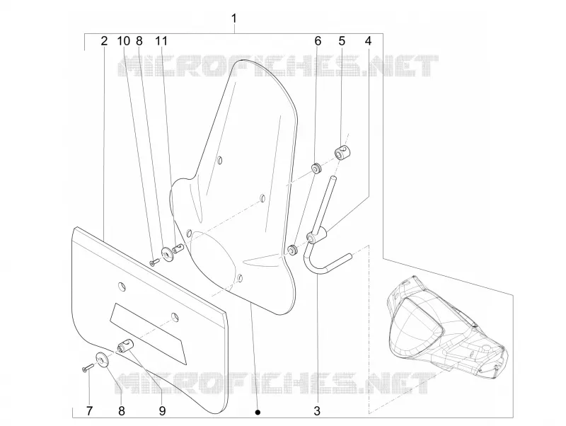 Pare-brise - Glaces PIAGGIO PIAGGIO-SCOOTER 125 LIBERTY 2013  Liberty 4T PTT (SL)