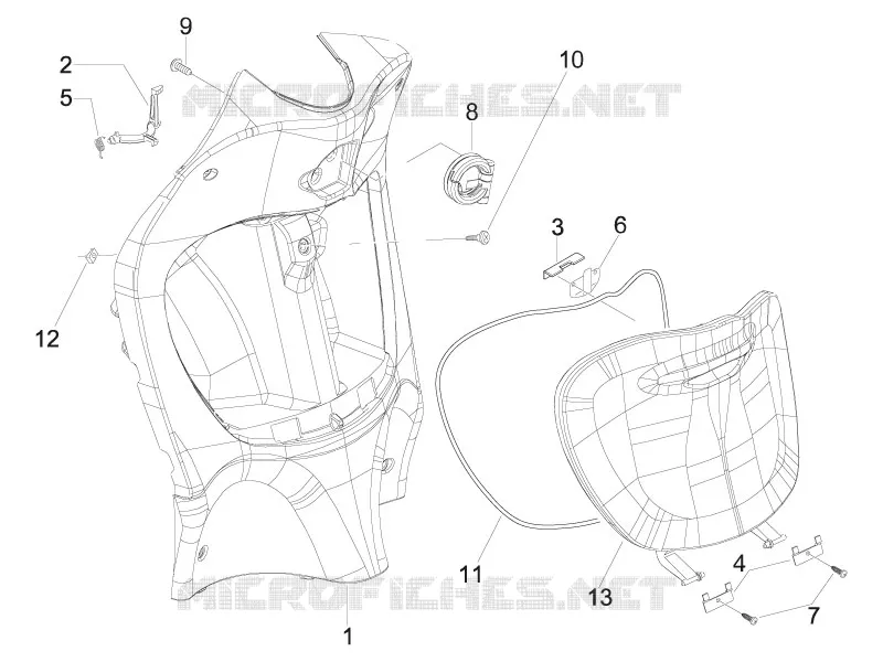 Front glove-box - Knee-guard panel PIAGGIO PIAGGIO-SCOOTER 125 LIBERTY 2007  Liberty 4T PTT E3 (A)