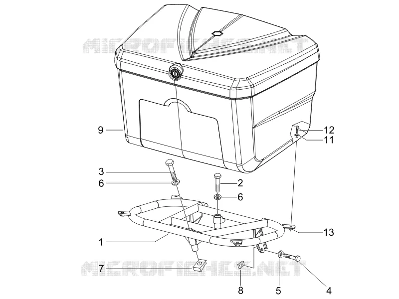 Porte-bagages arrière PIAGGIO PIAGGIO-SCOOTER 125 LIBERTY 2007  Liberty 4T PTT E3 (F)