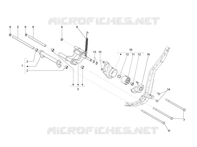 Bras oscillant PIAGGIO PIAGGIO-SCOOTER 125 LIBERTY 2009  Liberty 4T PTT E3 (E)