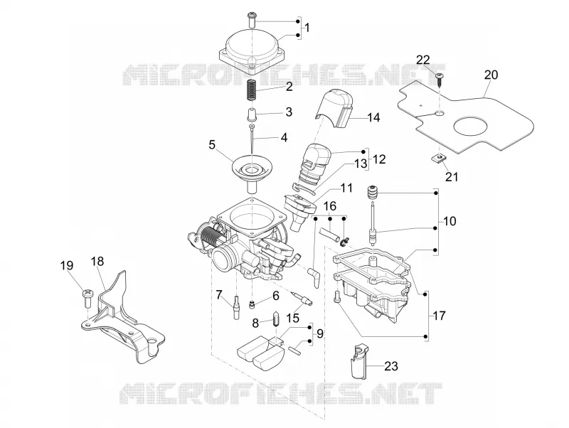 Composants de carburateur PIAGGIO PIAGGIO-SCOOTER 125 LIBERTY 2008  Liberty 4T PTT E3 (E)