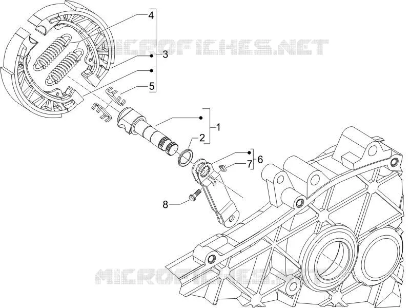 Frein posterieur - Mâchoire PIAGGIO PIAGGIO-SCOOTER 125 LIBERTY 2013  Liberty 4T PTT E3 (E)