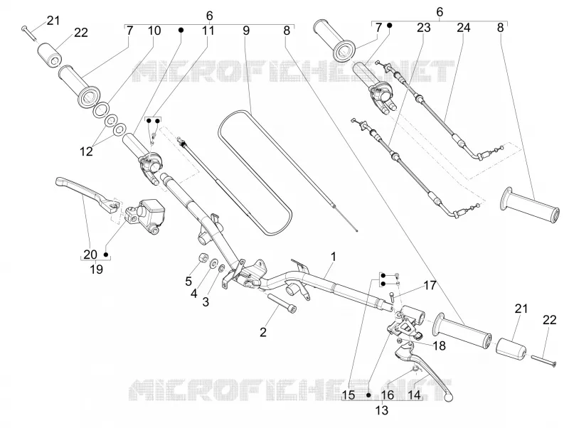 Guidon - Maître cylindre PIAGGIO PIAGGIO-SCOOTER 125 LIBERTY 2008  Liberty 4T PTT E3 (E)
