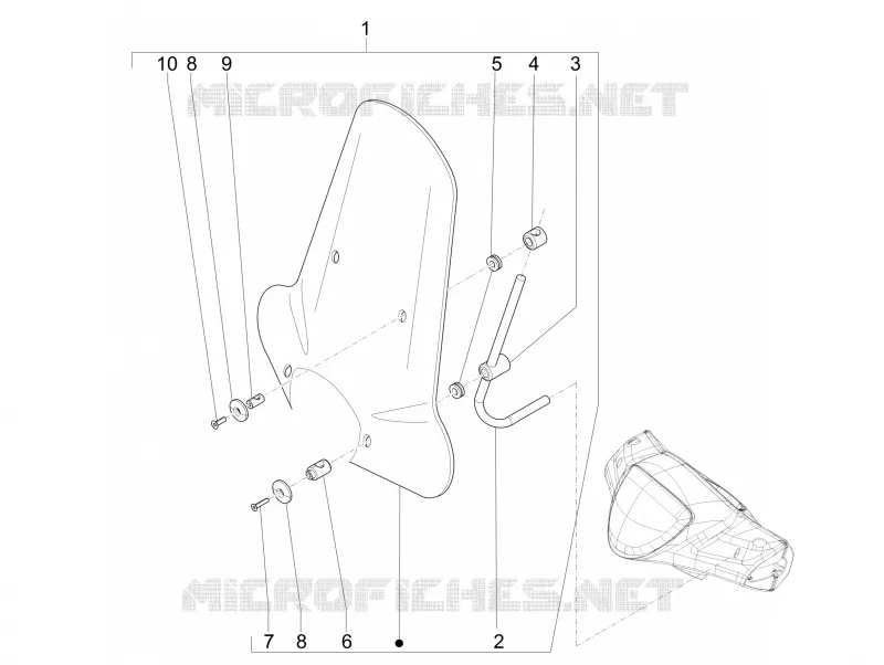 Pare-brise - Glaces PIAGGIO PIAGGIO-SCOOTER 125 LIBERTY 2013  Liberty 4T PTT E3 (E)