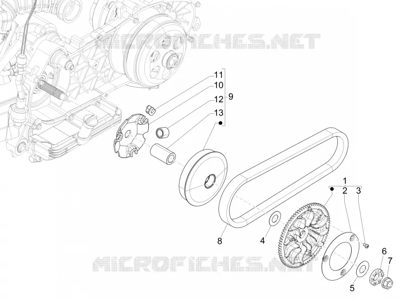 Poulie motrice PIAGGIO PIAGGIO-SCOOTER 125 LIBERTY 2012  Liberty 4T PTT E3 (E)