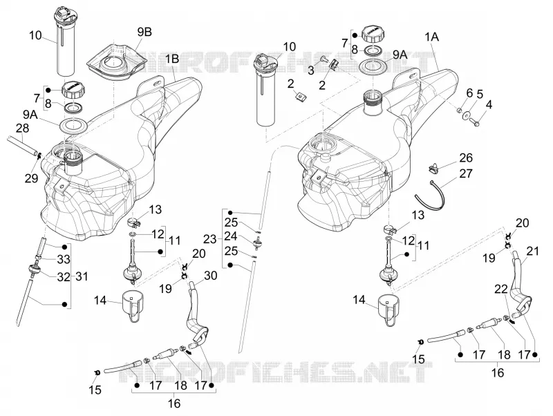Réservoir carburant PIAGGIO PIAGGIO-SCOOTER 125 LIBERTY 2014  Liberty 4T PTT E3 (E)