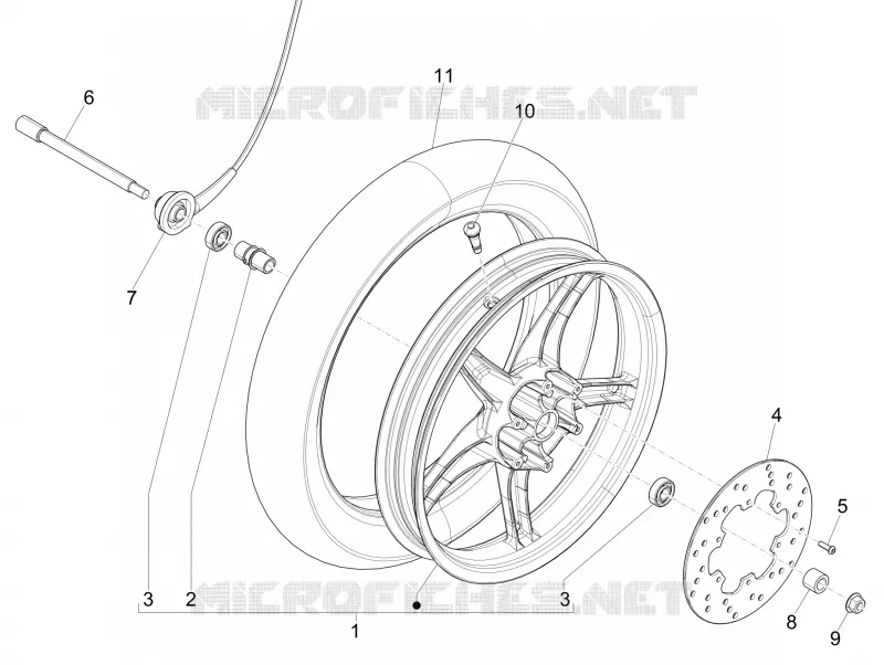 Roue avant PIAGGIO PIAGGIO-SCOOTER 125 LIBERTY 2012  Liberty 4T PTT E3 (E)