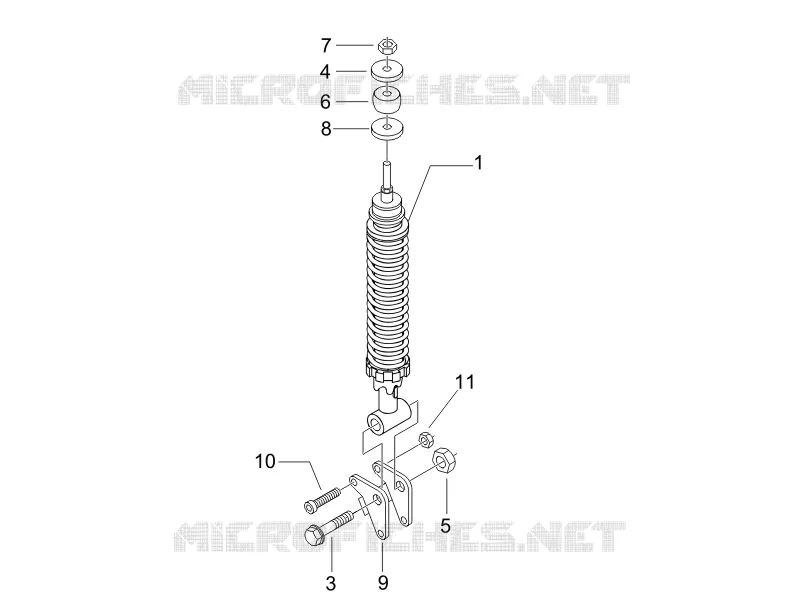 Suspension arrière - Amortisseur/s PIAGGIO PIAGGIO-SCOOTER 125 LIBERTY 2013  Liberty 4T PTT E3 (E)