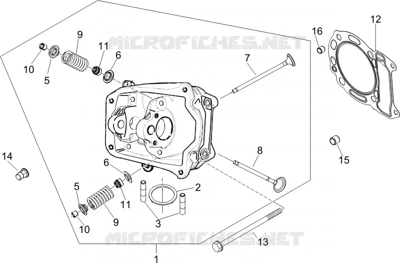 Ensemble culasse - Soupape PIAGGIO PIAGGIO-SCOOTER 125 LIBERTY 2006  Liberty 4T Sport