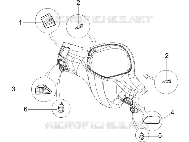 Inverseurs - Commutateurs - Boutons - Interrupteurs PIAGGIO PIAGGIO-SCOOTER 125 LIBERTY 2006  Liberty 4T Sport