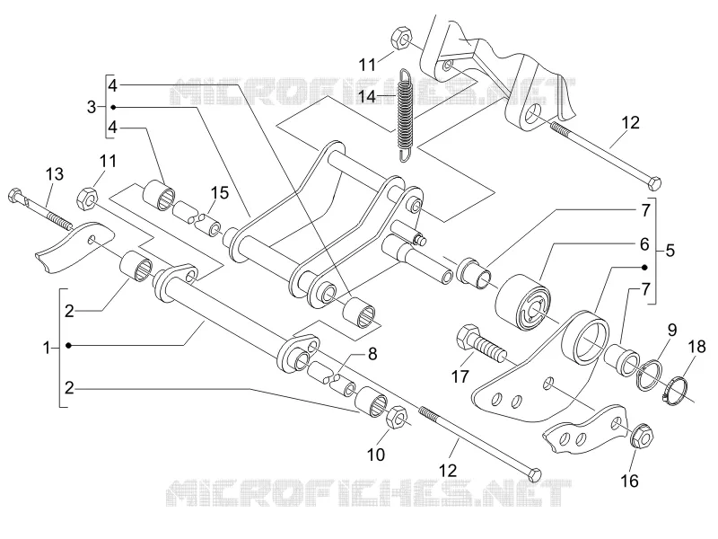 Bras oscillant PIAGGIO PIAGGIO-SCOOTER 125 LIBERTY 2006  Liberty 4T Sport E3