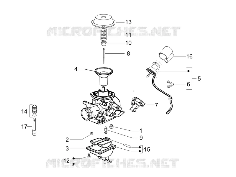 Composants de carburateur PIAGGIO PIAGGIO-SCOOTER 125 LIBERTY 2007  Liberty 4T Sport E3
