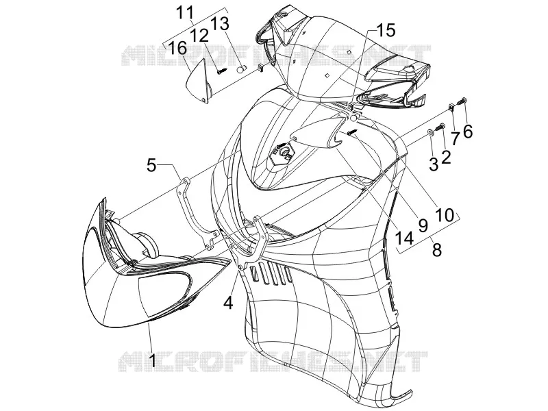 Eclairages avant - Clignotants PIAGGIO PIAGGIO-SCOOTER 125 LIBERTY 2008  Liberty 4T Sport E3