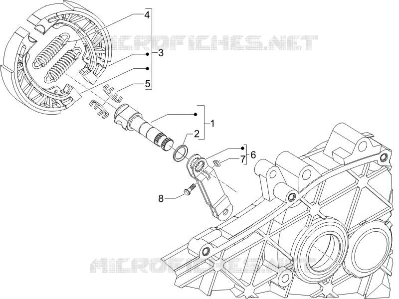 Frein posterieur - Mâchoire PIAGGIO PIAGGIO-SCOOTER 125 LIBERTY 2007  Liberty 4T Sport E3