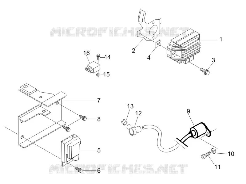 Régulateurs de tension - Centrales electroniques - Bobine H.T. PIAGGIO PIAGGIO-SCOOTER 125 LIBERTY 2008  Liberty 4T Sport E3