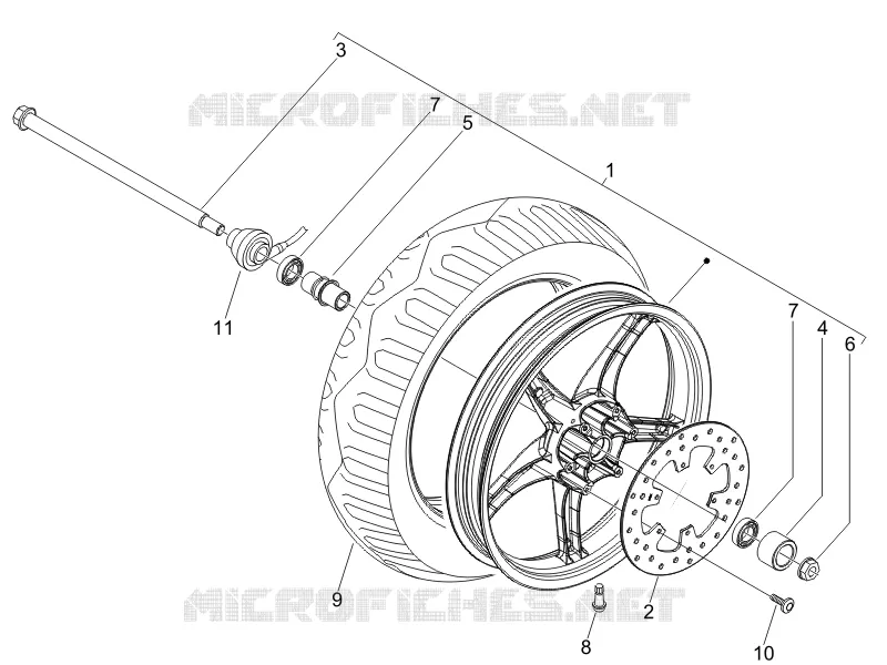 Roue avant PIAGGIO PIAGGIO-SCOOTER 125 LIBERTY 2008  Liberty 4T Sport E3