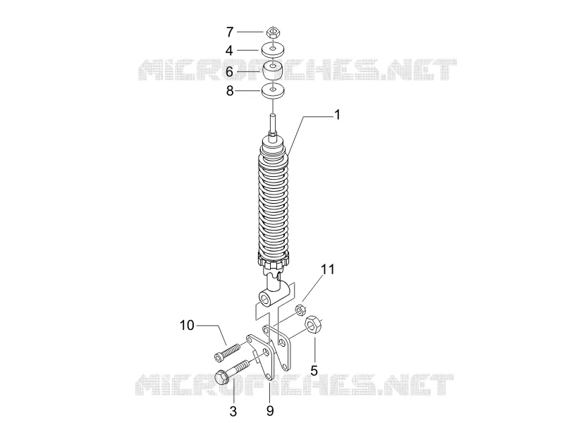 Suspension arrière - Amortisseur/s PIAGGIO PIAGGIO-SCOOTER 125 LIBERTY 2008  Liberty 4T Sport E3