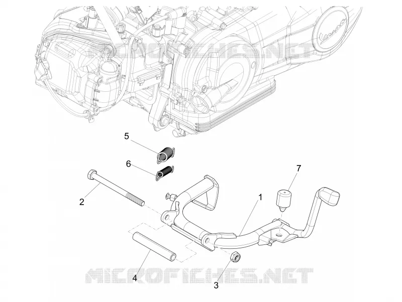 Béquille/s PIAGGIO PIAGGIO-SCOOTER 125 LIBERTY 2017  Liberty iGet 4T 3V ie ABS